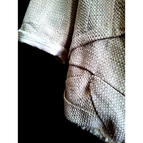 Soft Surroundings Textured Women's Open-Front Blazer with Frayed Hem & White Ruf - Picture 7 of 12